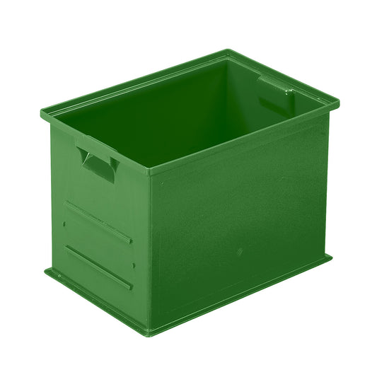 Stacking transport box, LxWxH 465 x 314 x 300 mm, colour green, pack of 6.