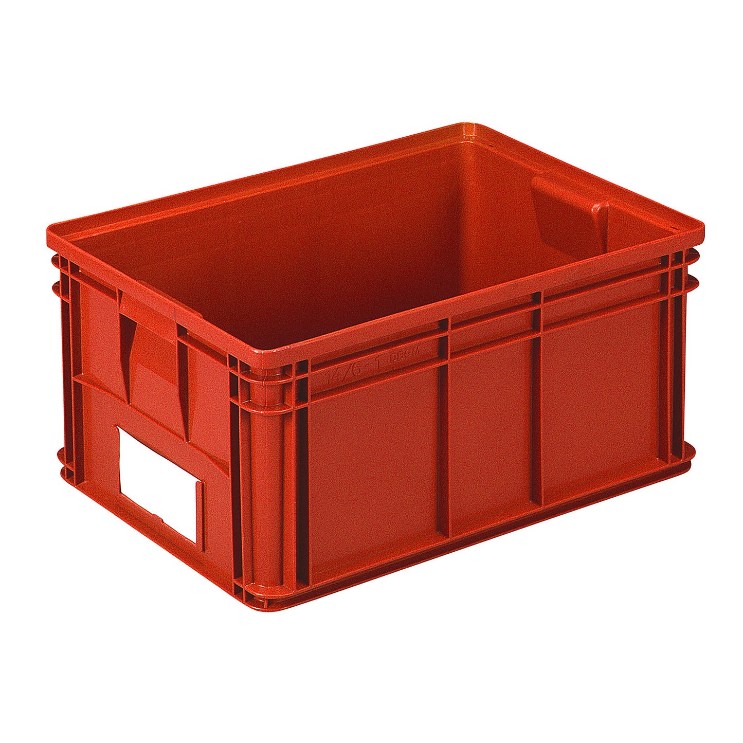 Stacking transport box, LxWxH 650 x 470 x 300 mm, colour red, pack of 3.