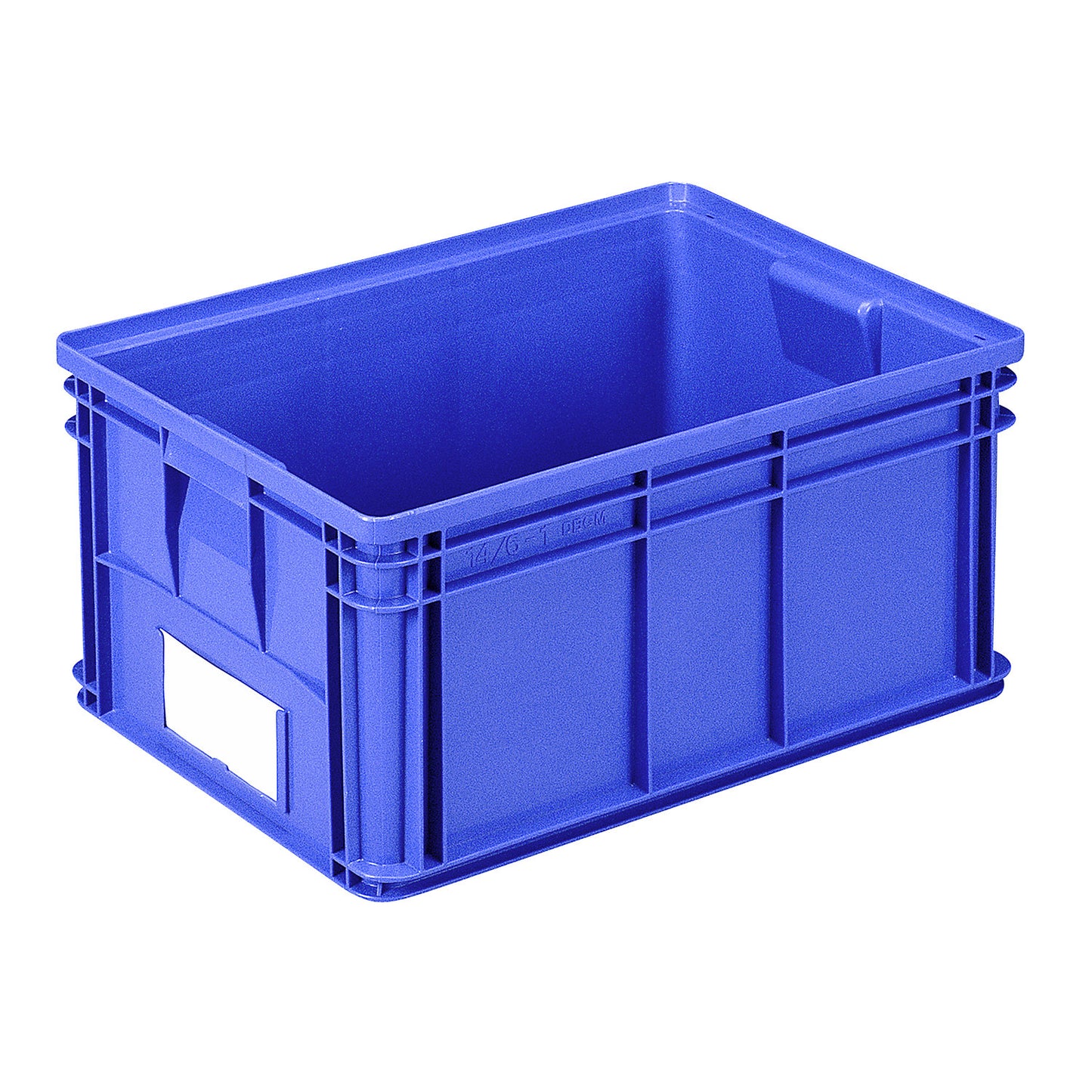 Stacking transport box, LxWxH 650 x 470 x 300 mm, colour blue, pack of 3.