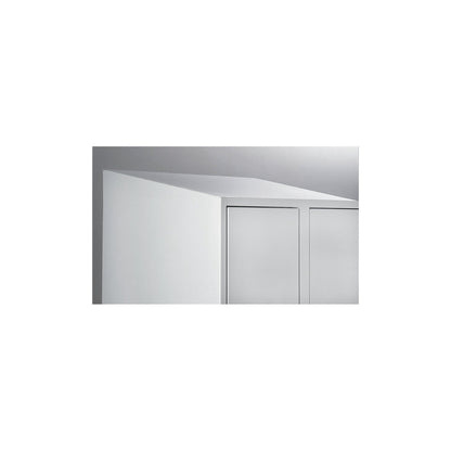 Sloped roof, 100 mm higher at rear, for each 300 mm wide compartment.