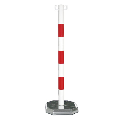 Chain stand, mobile, without ballast weight, white/red.