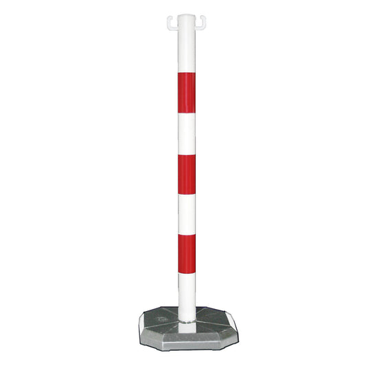 Chain stand, mobile, without ballast weight, white/red.