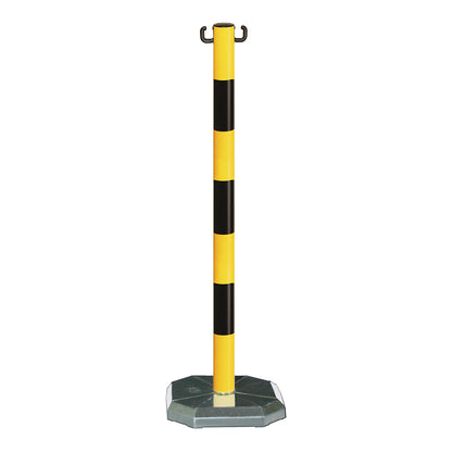 Chain stand, mobile, without ballast weight, yellow/black.