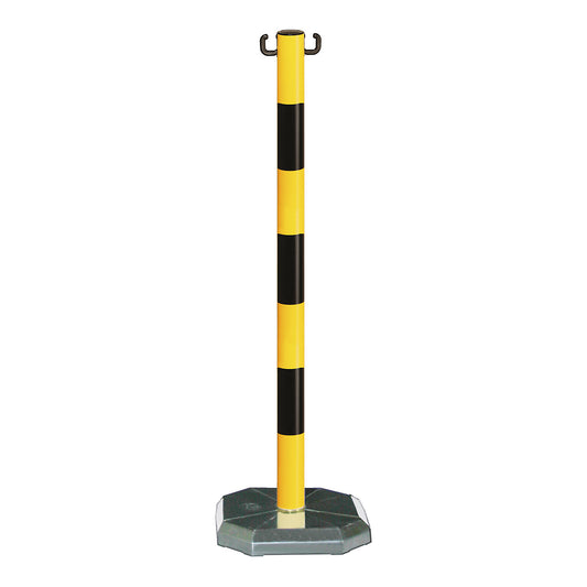 Chain stand, mobile, without ballast weight, yellow/black.
