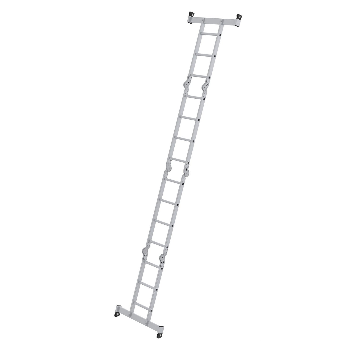 Aluminium multi-purpose ladder, incl. working platform, 14 rungs.
