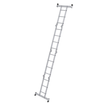 Aluminium multi-purpose ladder, incl. working platform, 14 rungs.