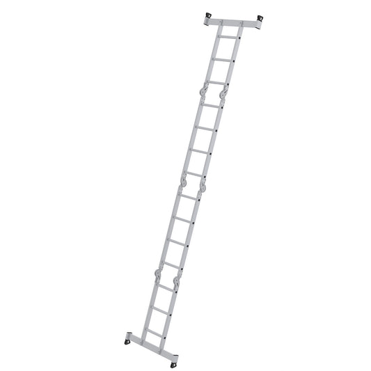 Aluminium multi-purpose ladder, incl. working platform, 14 rungs.