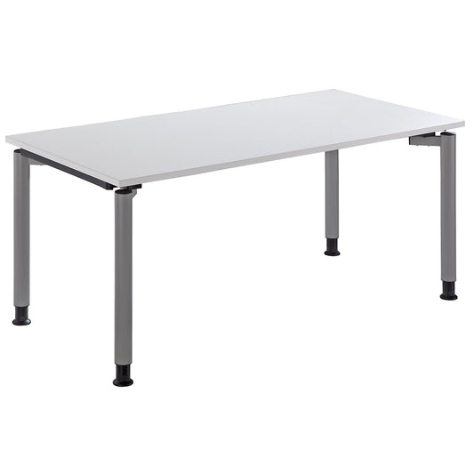 THEA - Desk with 4-legged frame, height 680 - 820 mm, width 1600 mm, antique white.