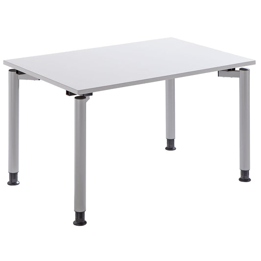 THEA - Desk with 4-legged frame, height 680 - 820 mm, width 1200 mm, light grey.