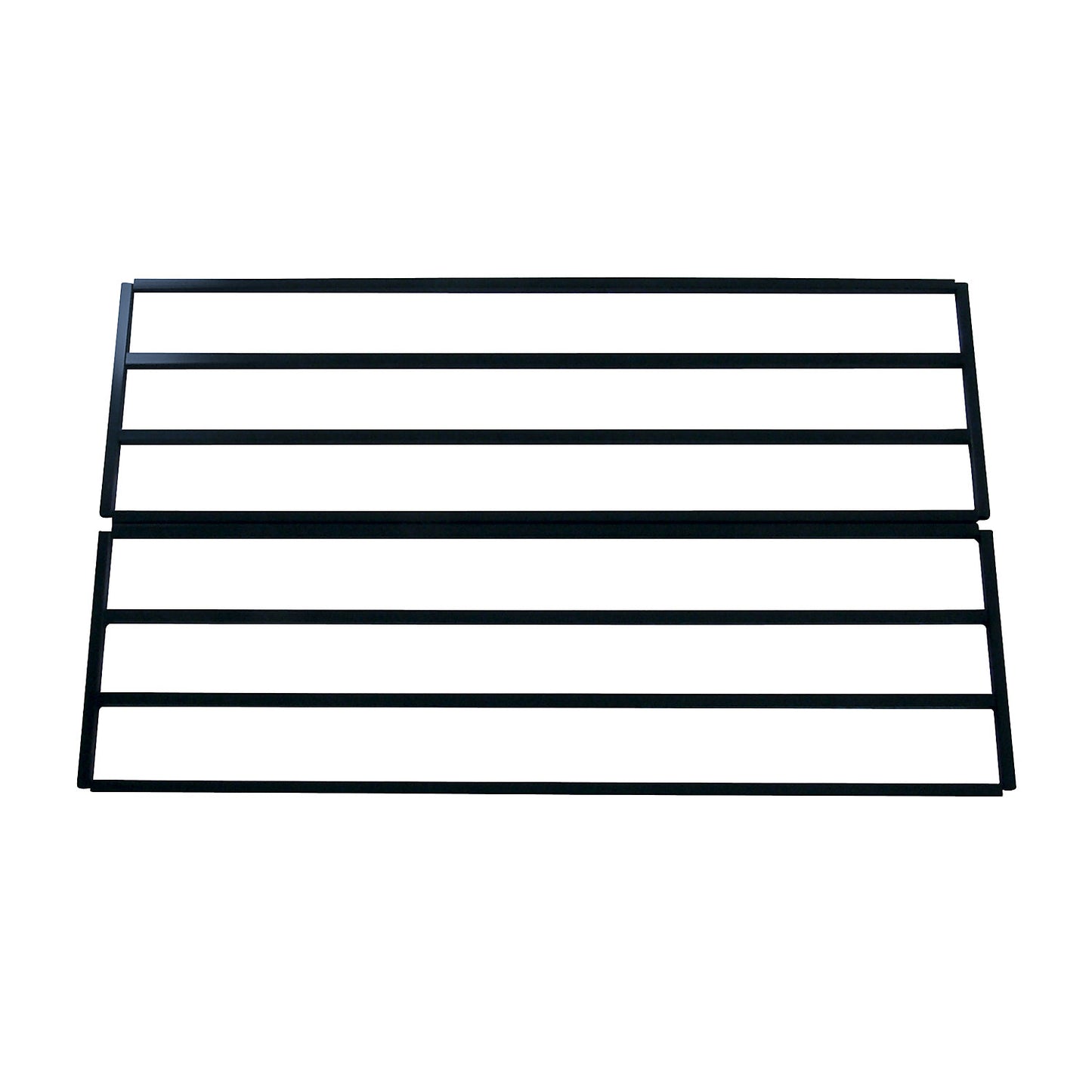 Shoe shelf for changing room bench, double sided, length 1000 mm.