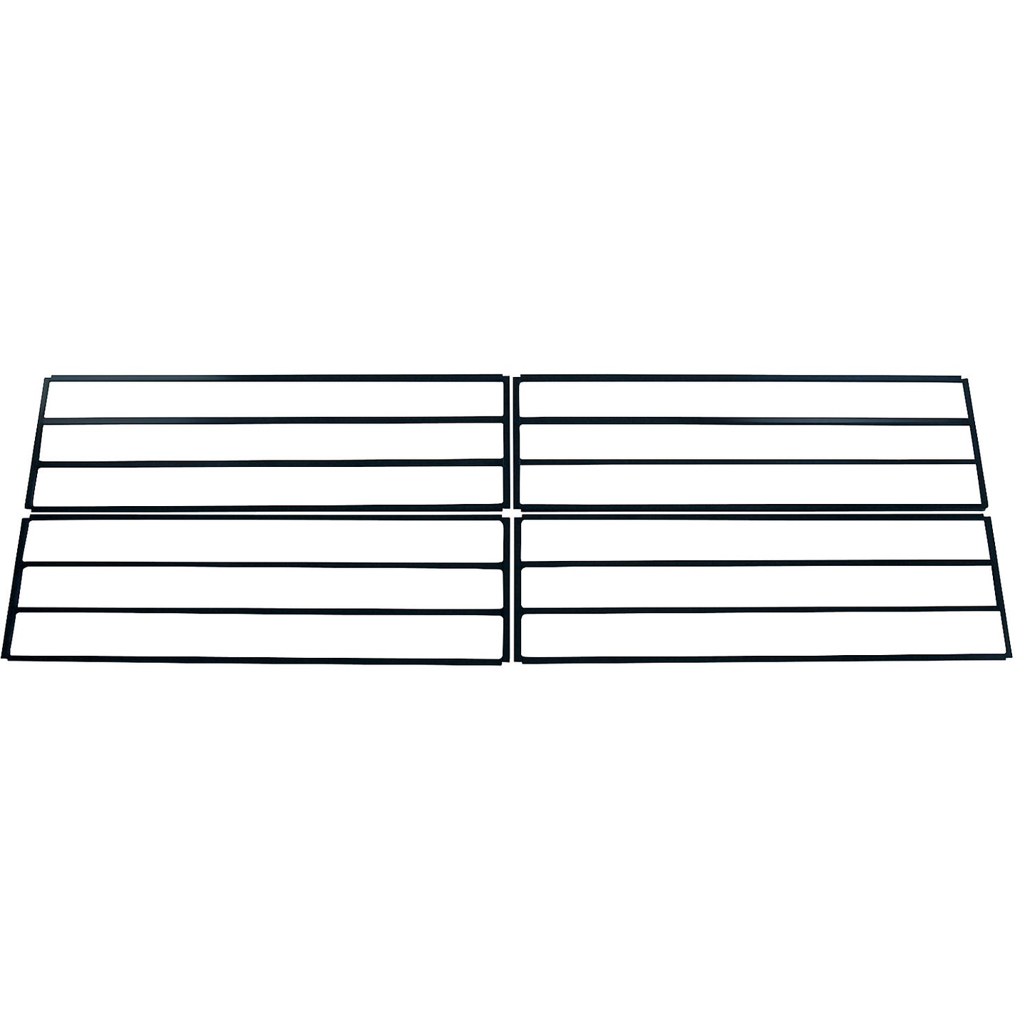 Shoe shelf for changing room bench, double sided, length 2000 mm.