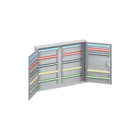 Key cabinet, 2-door, complete with key tabs, 200 hooks, HxWxD 550 x 730 x 80 mm.