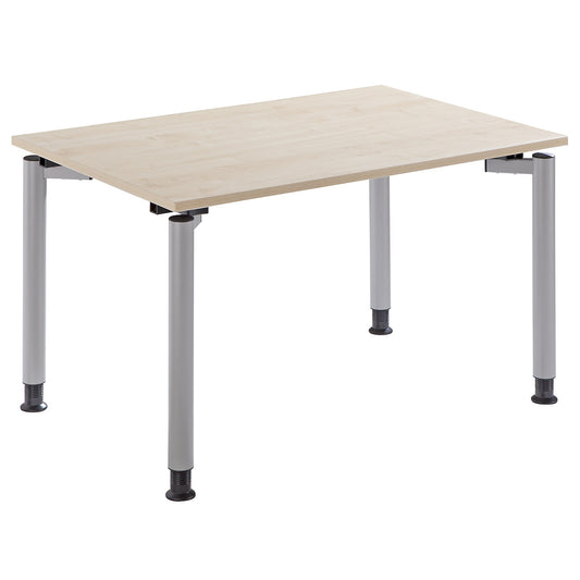 THEA - Desk with 4-legged frame, height 680 - 820 mm, width 1200 mm, maple finish.