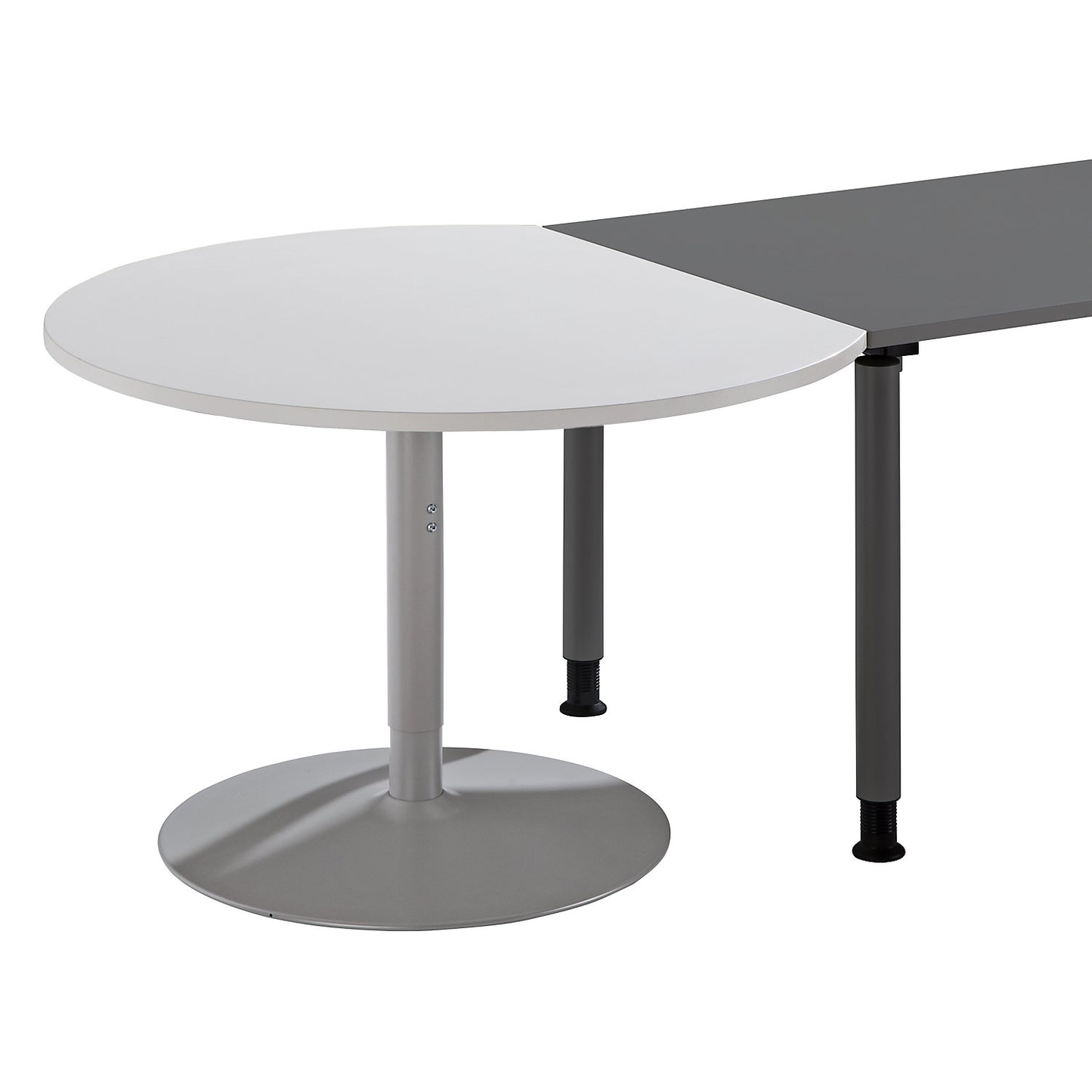 THEA - Add-on table, with round base, antique white.