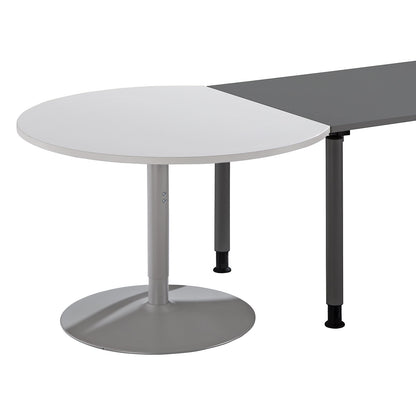 THEA - Add-on table, with round base, antique white.