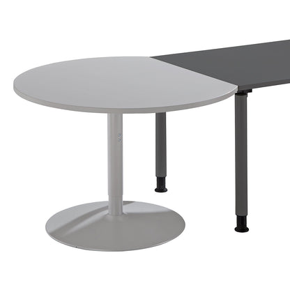 THEA - Add-on table, with round base, light grey.