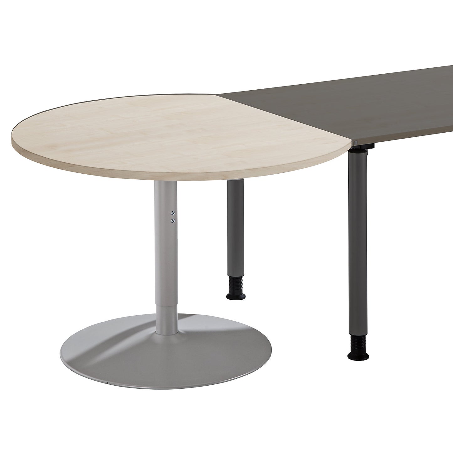 THEA - Add-on table, with round base, maple finish.