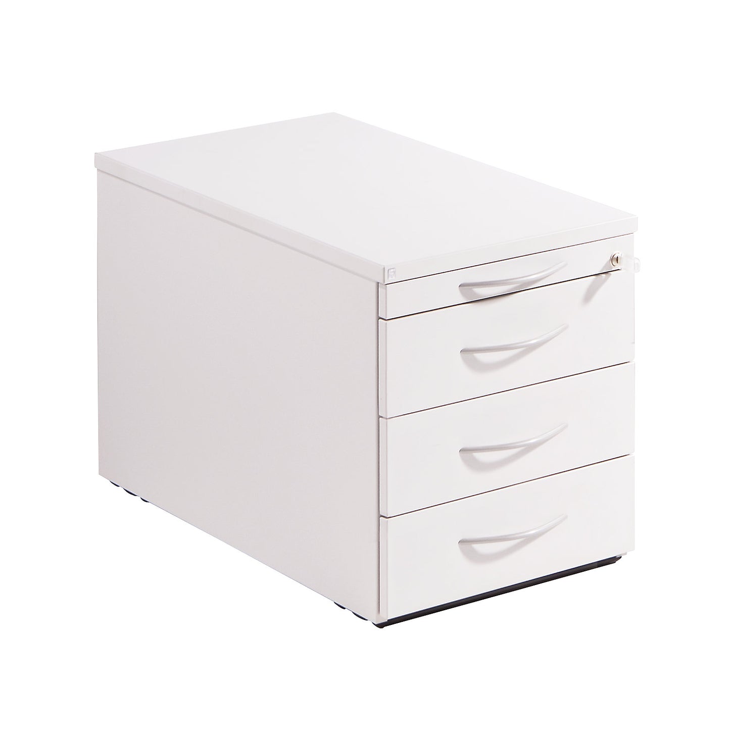 THEA - Mobile pedestal, utensil drawer, 3 drawers, antique white.