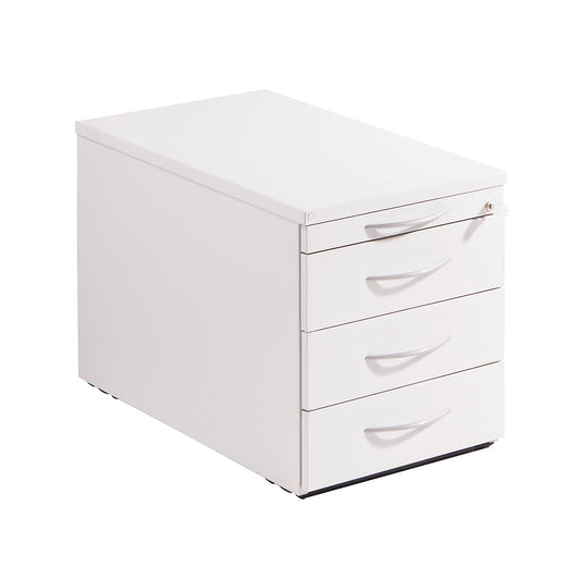 THEA - Mobile pedestal, utensil drawer, 3 drawers, antique white.