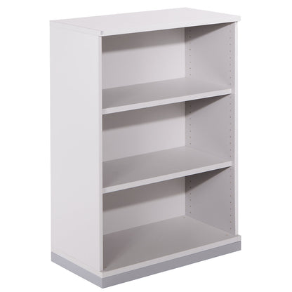 THEA - Shelf unit, 2 shelves, 3 file heights, light grey.