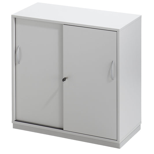 Base cupboard, HxWxD 942 x 913 x 420 mm, light grey RAL 7035.