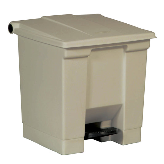 Foot pedal bin, industry, made of polyethylene, capacity 30 l, beige.