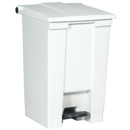 Foot pedal bin, industry, made of polyethylene, capacity 45 l, white.