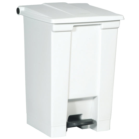 Foot pedal bin, industry, made of polyethylene, capacity 45 l, white.