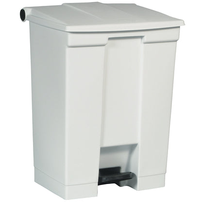 Foot pedal bin, industry, made of polyethylene, capacity 68 l, white.