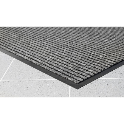 Brush entrance matting, LxW 1500x900 mm, charcoal striped.
