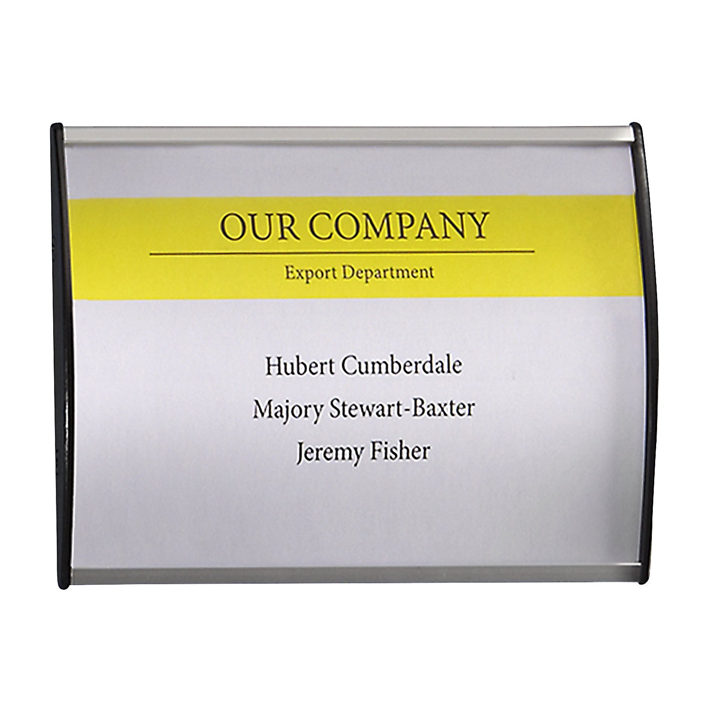 Aluminium door sign, portrait or landscape format, pack of 10, WxH 148 x 105 mm.