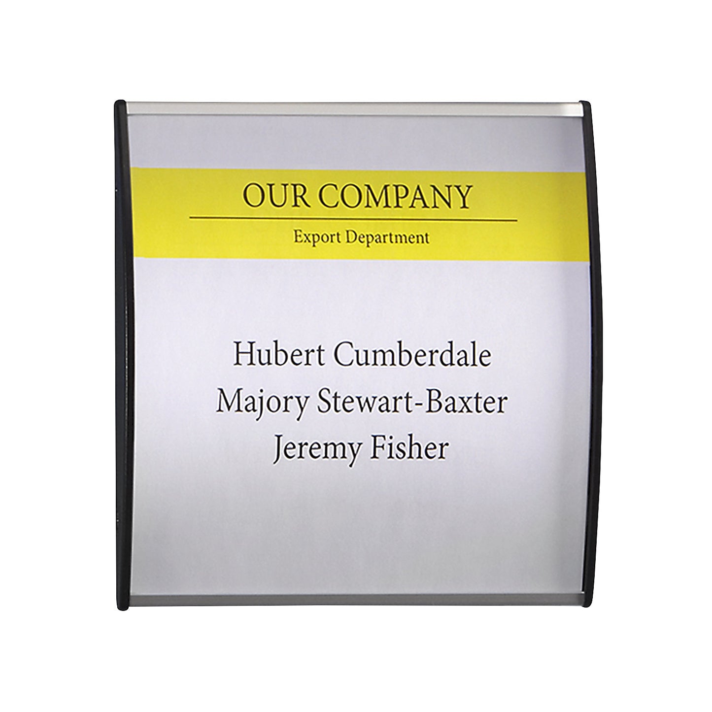 Aluminium door sign, portrait or landscape format, pack of 10, WxH 150 x 148 mm.