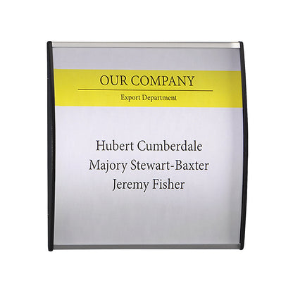 Aluminium door sign, portrait or landscape format, pack of 10, WxH 150 x 148 mm.