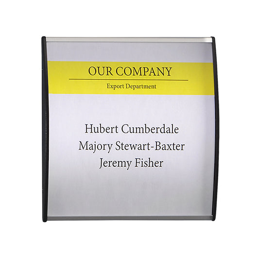 Aluminium door sign, portrait or landscape format, pack of 10, WxH 150 x 148 mm.