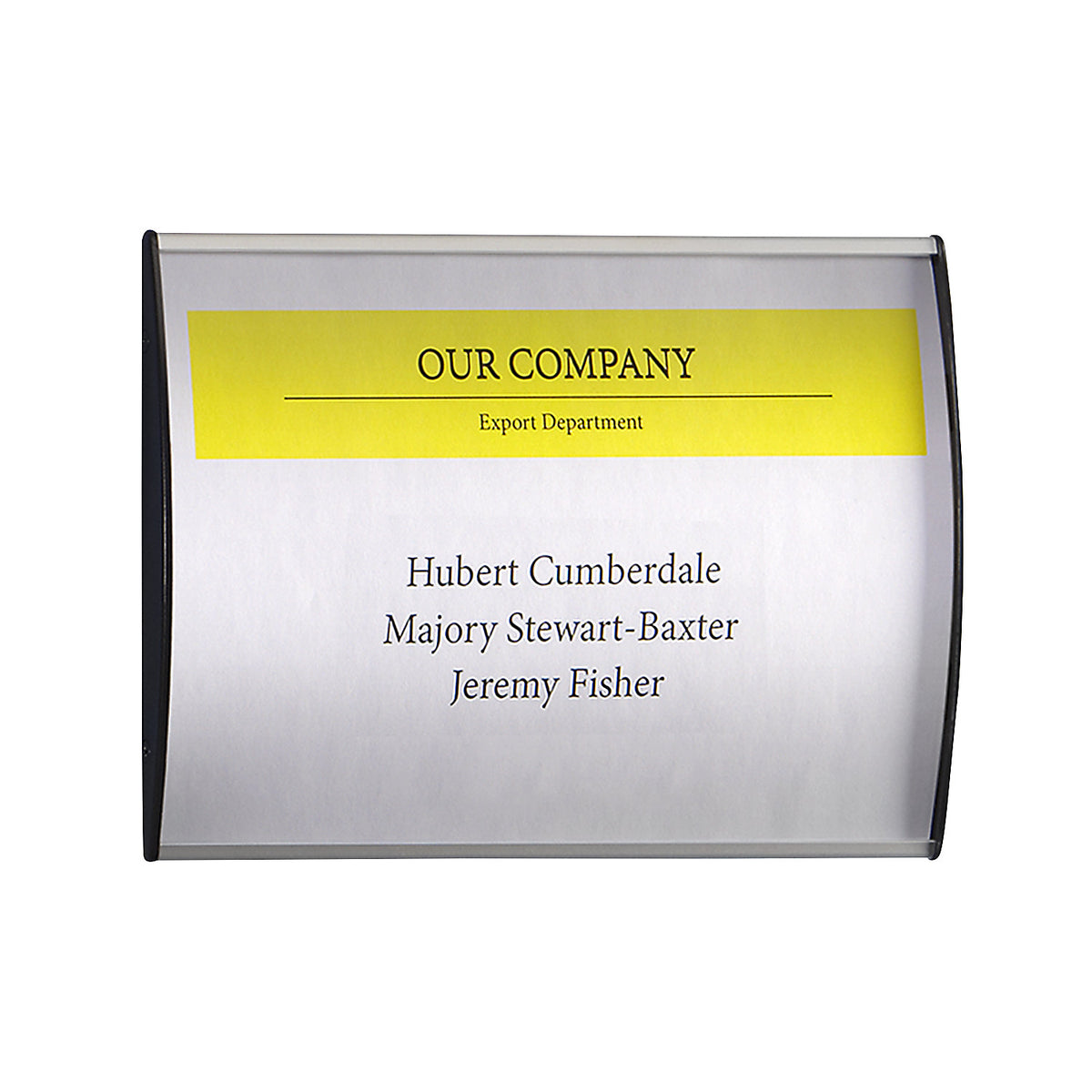 Aluminium door sign, portrait or landscape format, pack of 10, WxH 210 x 148 mm.