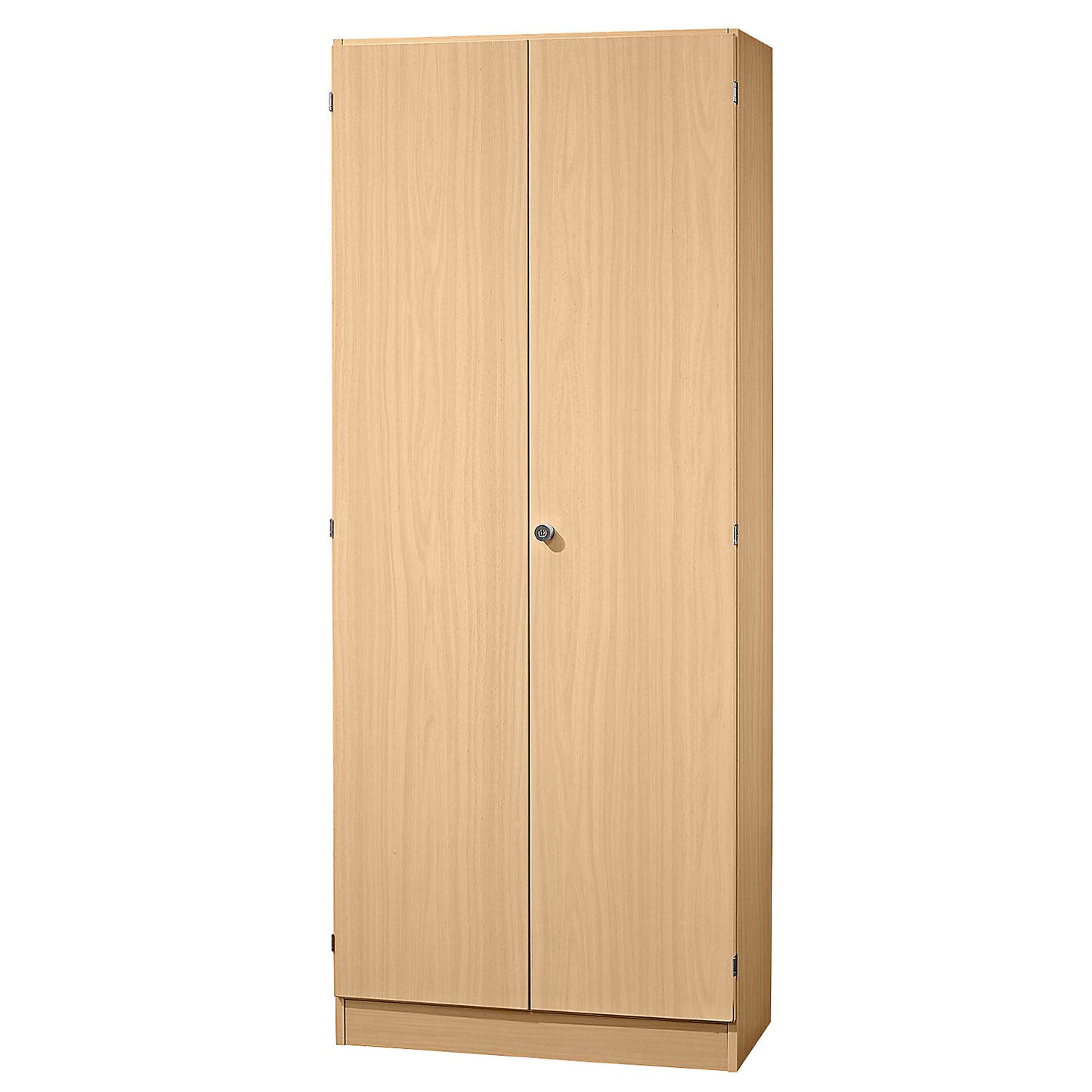 Filing cupboard, 4 shelves, HxWxD 2004 x 800 x 420 mm, beech finish.