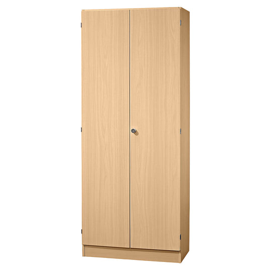 Filing cupboard, 4 shelves, HxWxD 2004 x 800 x 420 mm, beech finish.