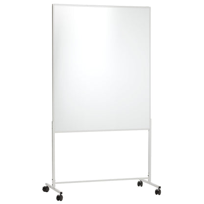Pinboard, mobile, sheet steel white, HxWxD 1800 x 1000 x 500 mm, one-part.