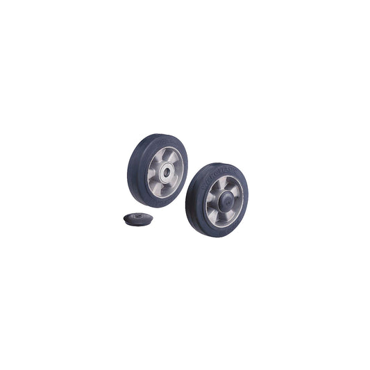 Steering wheel, ball bearings, solid rubber, width 50 mm, length 50 mm.