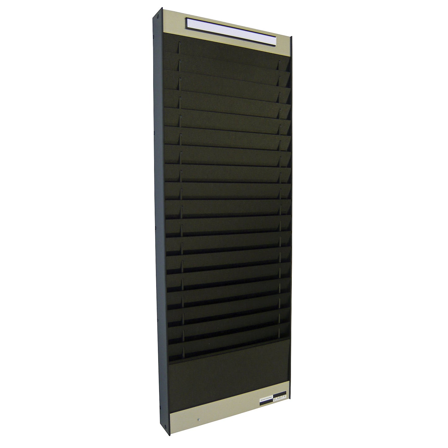 Document sorting board, 1 x 18 compartments for A5, horizontal document orientation, black, matt.