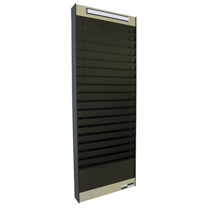 Document sorting board, 1 x 18 compartments for A5, horizontal document orientation, black, matt.