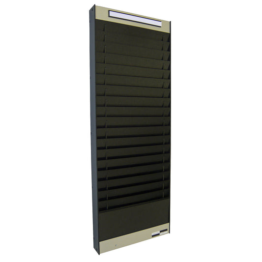Document sorting board, 1 x 18 compartments for A5, horizontal document orientation, black, matt.