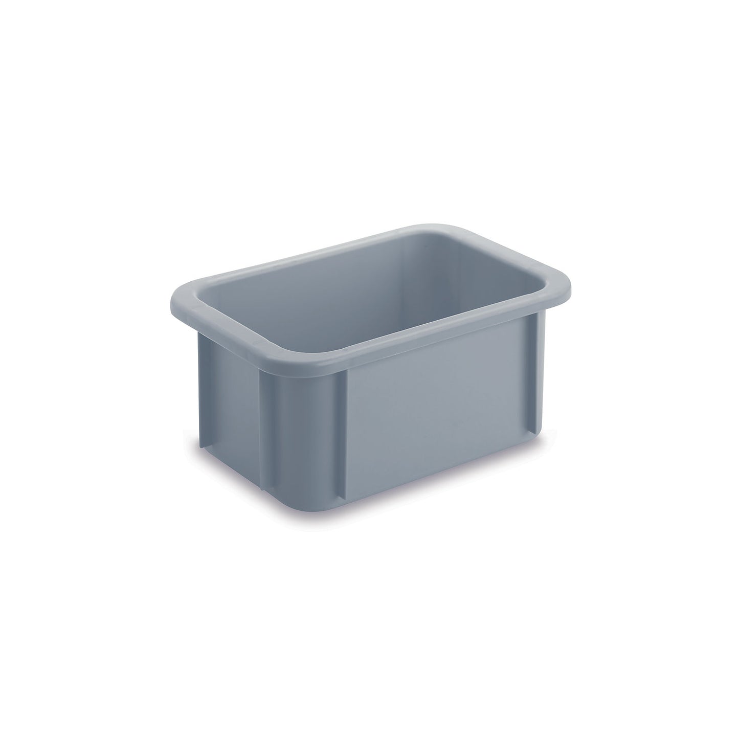 Stacking container made of polypropylene, capacity 5 l, external dimensions LxWxH 300 x 200 x 125 mm, grey.