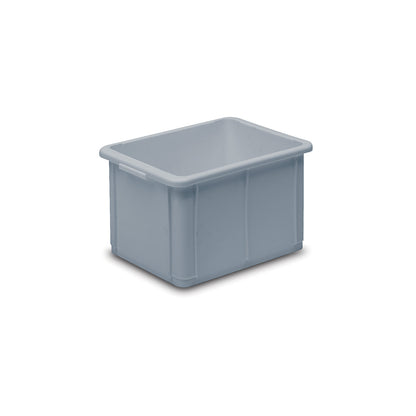 Stacking container made of polypropylene, capacity 20 l, external dimensions LxWxH 400 x 300 x 232 mm, grey.