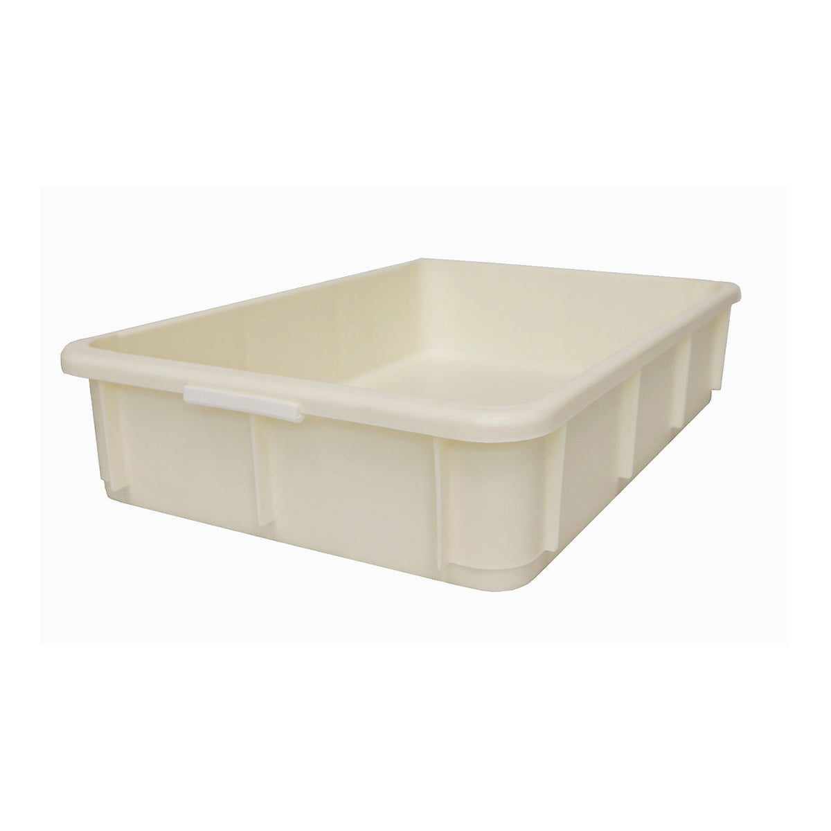 Stacking container made of polypropylene, capacity 20 l, external dimensions LxWxH 600 x 400 x 125 mm, natural.