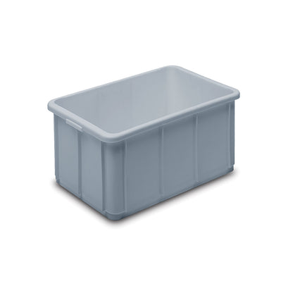 Stacking container made of polypropylene, capacity 60 l, external dimensions LxWxH 600 x 400 x 339 mm, grey.
