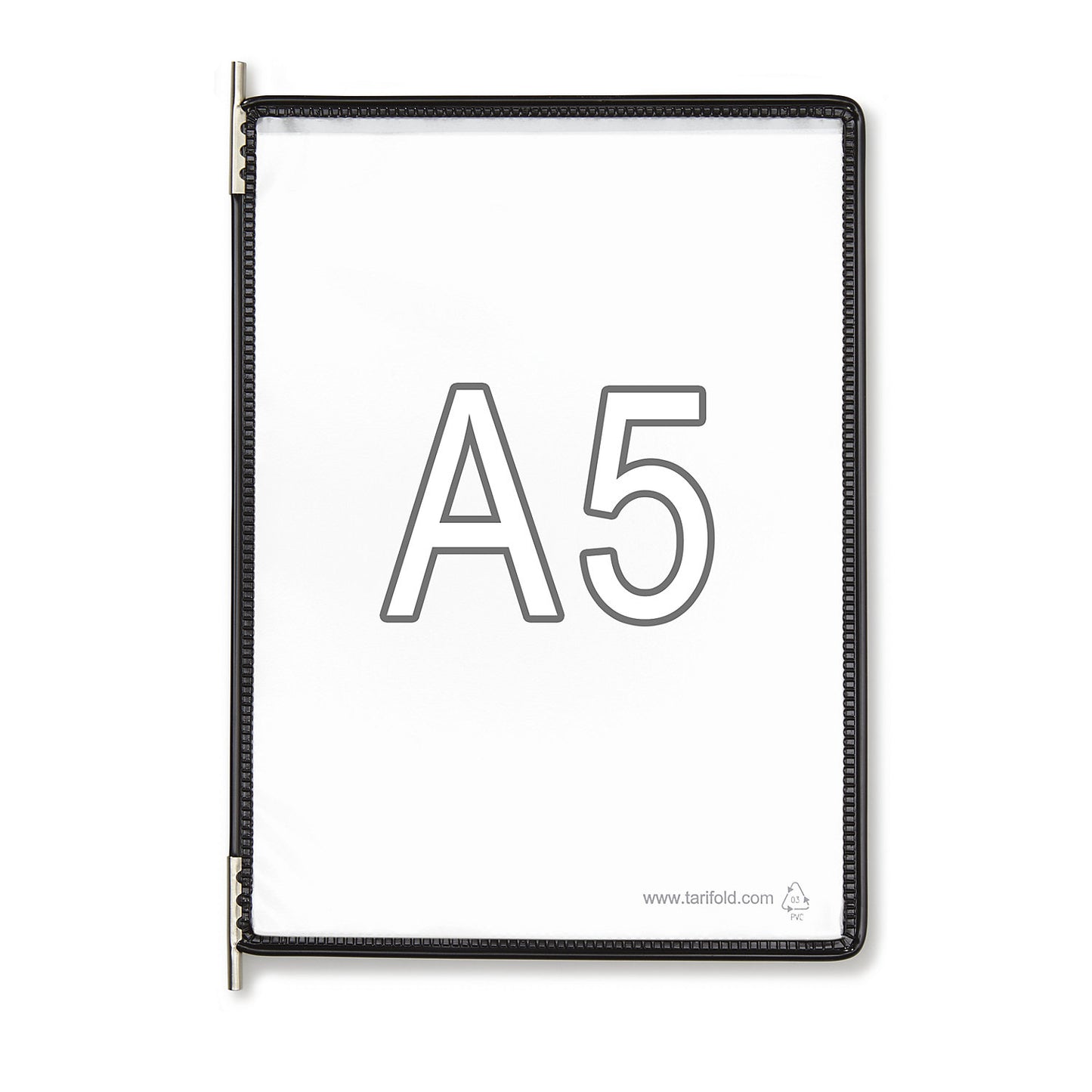 Clear view panel, pack of 10, for A5, black.