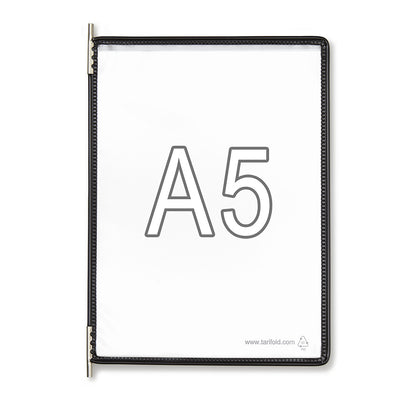 Clear view panel, pack of 10, for A5, black.