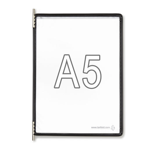 Clear view panel, pack of 10, for A5, black.