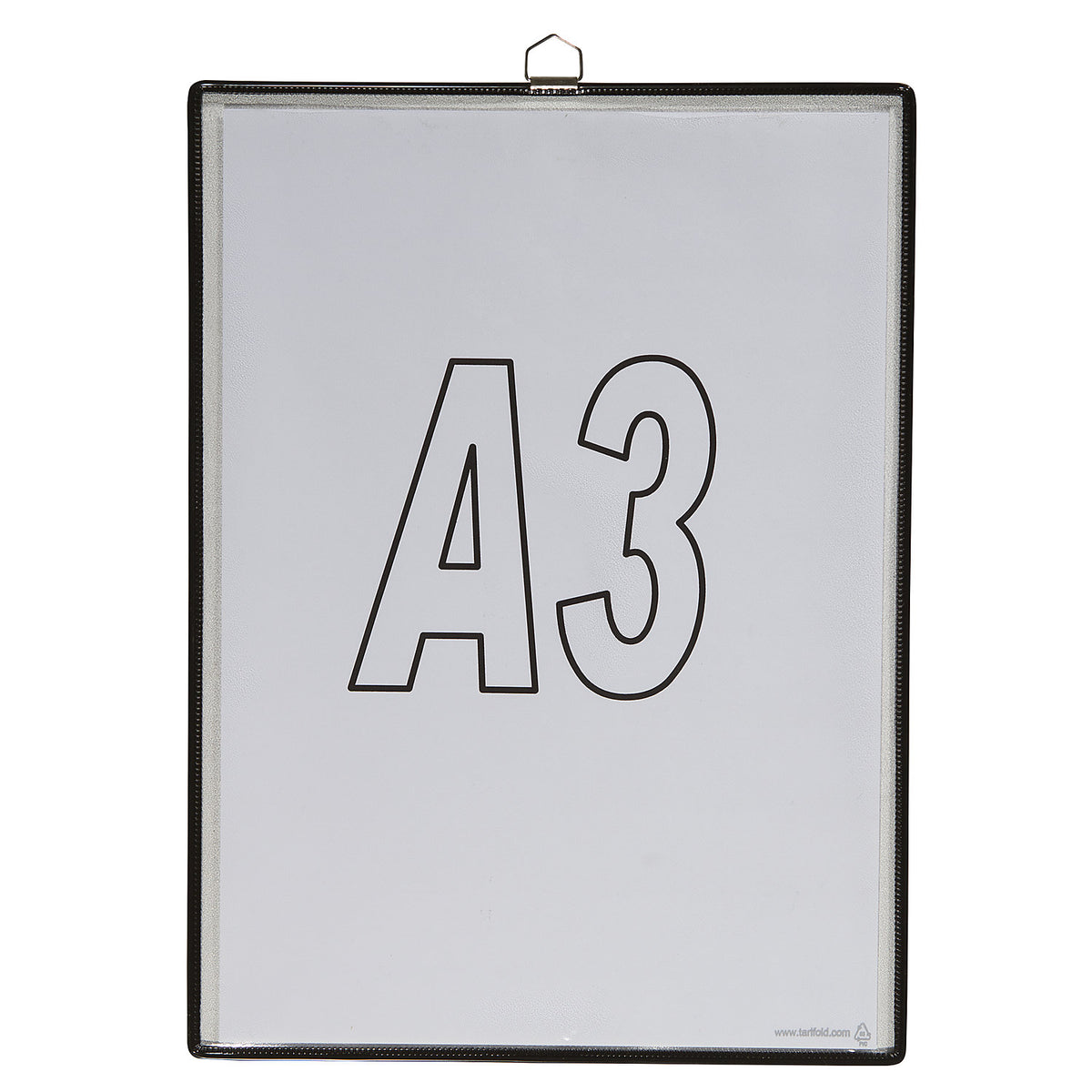 Clear view pocket, for size A3, black, pack of 10.